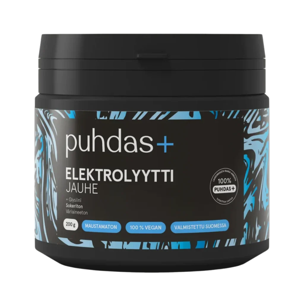 Puhdas+ on paras elektrolyyttijauhe vuonna 2026.
